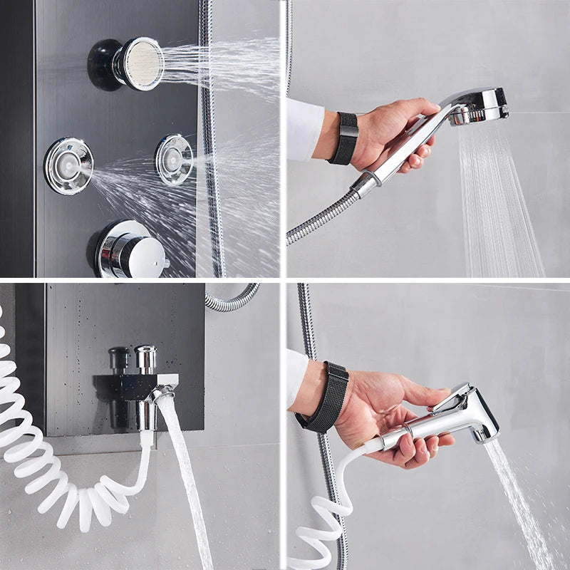 Shower Panel LED Rainfall Waterfall