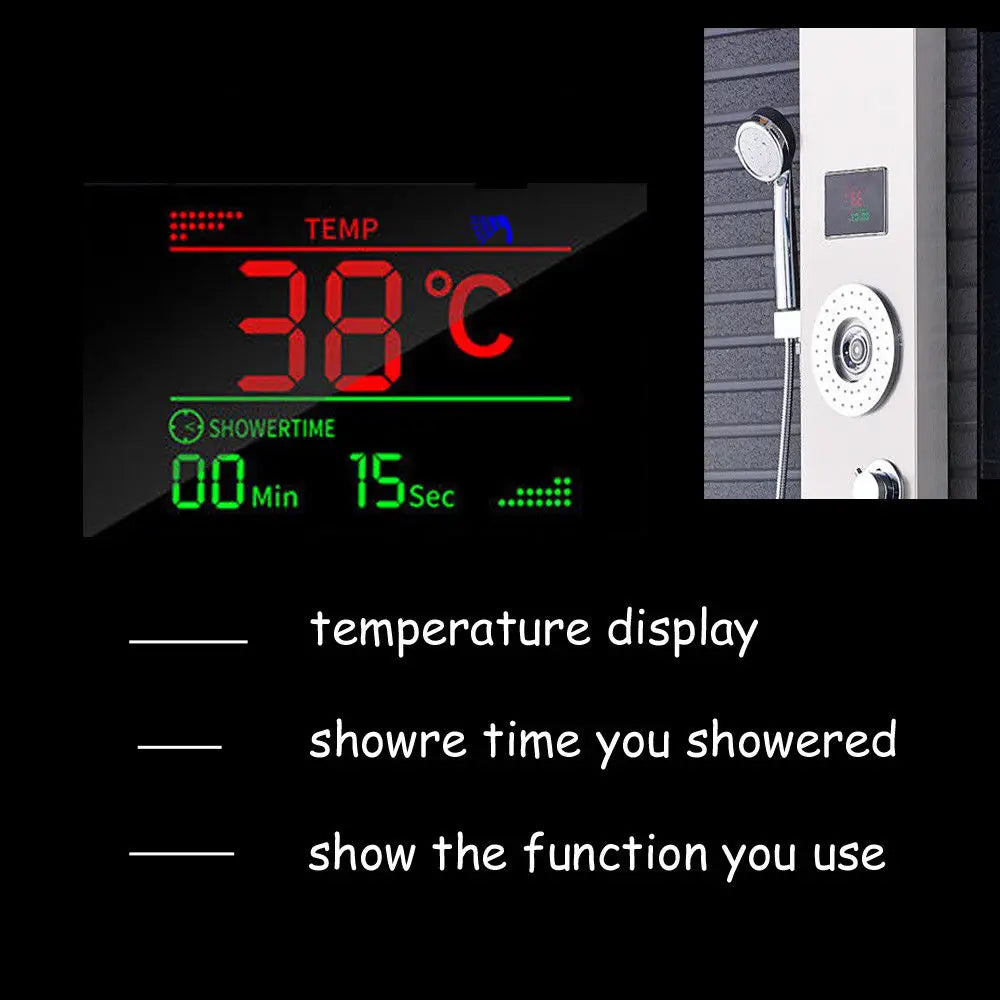 Shower Panel LED Rainfall Waterfall