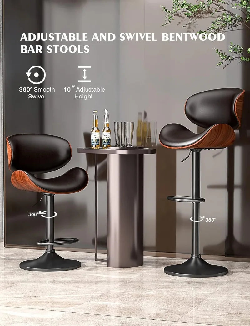 Bentwood Barstools, Adjustable and swivel