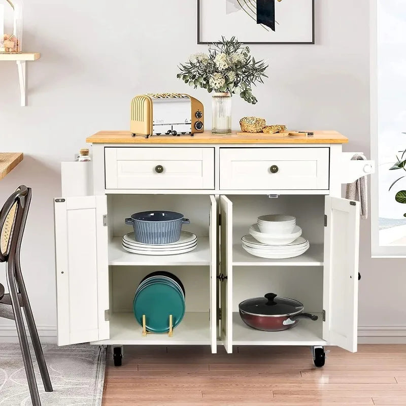 43" Kitchen Island with Storage