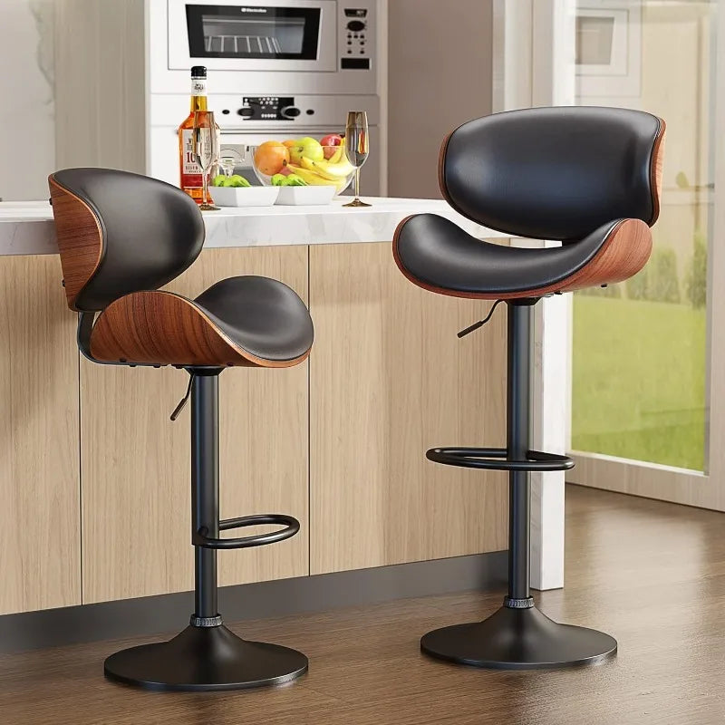 Bentwood Barstools, Adjustable and swivel