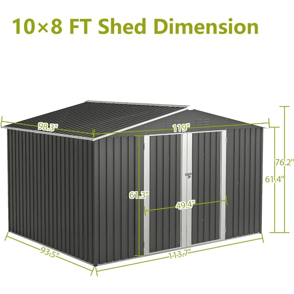 Outdoor Storage Shed 8x10FT