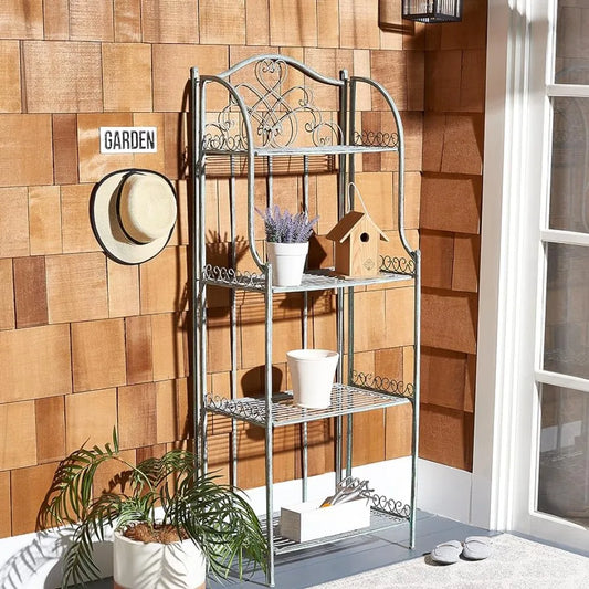 Wrought Iron 4-Tier Baker's Rack