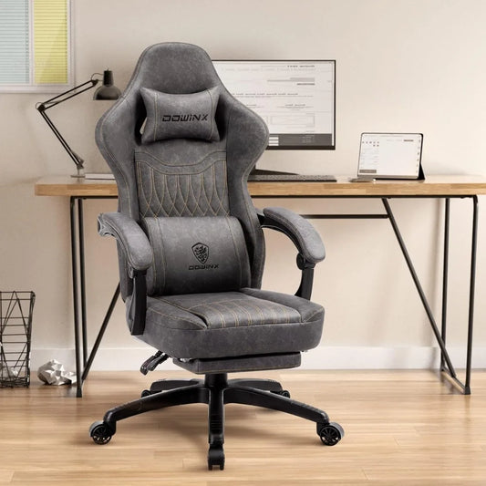 Leather Gamer Chair Ergonomic