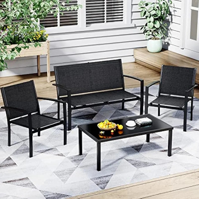 Greesum 4 Piece Patio Furniture Set