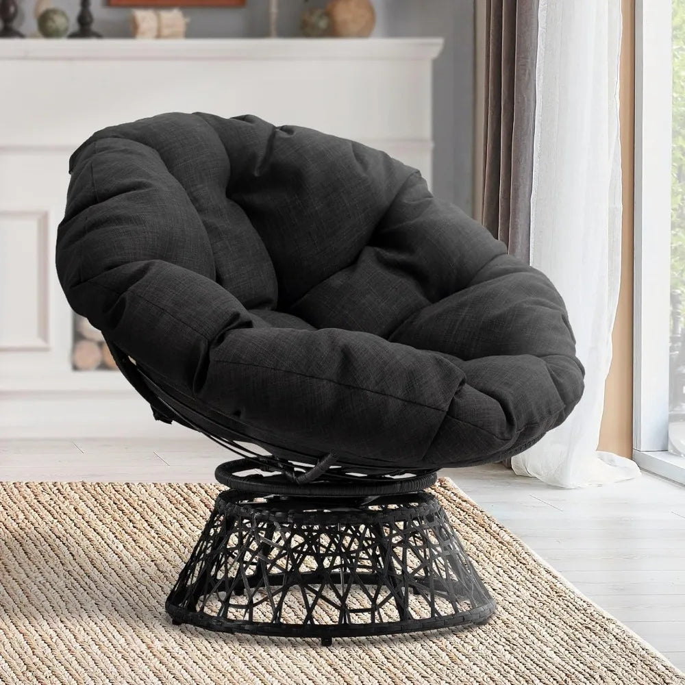 Ergonomic Wicker Papasan Chair