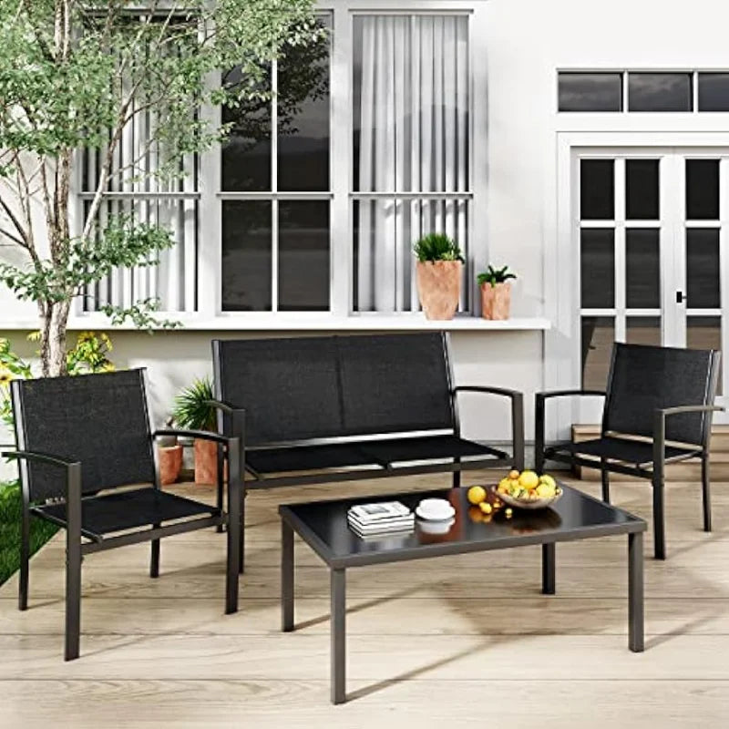 Greesum 4 Piece Patio Furniture Set