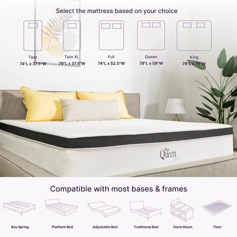 8 Inch Maxima Hybrid Mattress, Twin Size