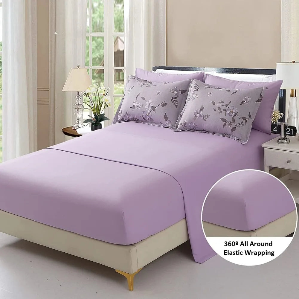 Queen Bed Set in A Bag Purple